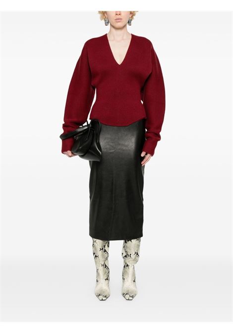 Red V-neck cropped jumper Philosophy di Lorenzo Serafini - women PHILOSOPHY DI LORENZO SERAFINI | 093157030142